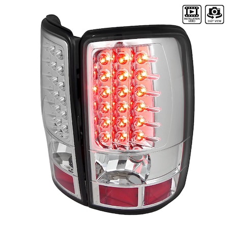 Spec-D Tuning 00-06 Chevrolet/GMC Denali/Tahoe LED Tail Lights Chrome LT-DEN00CLED-TM